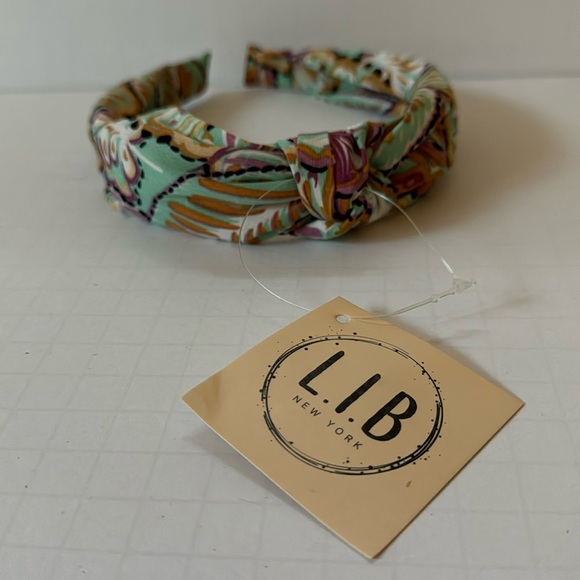 Knot Headband Leaf & Floral Pattern - Picture 1 of 5